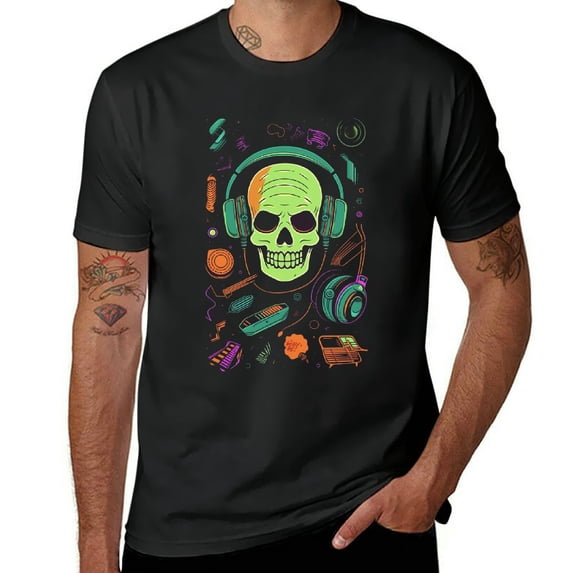 General Black T Shirt Men Fitted Graphic Tees Funny Music Freak Black