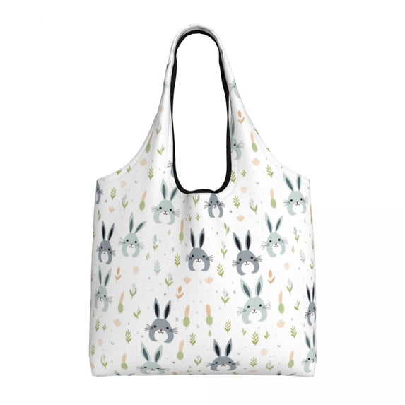General Bunny Pattern Colorful Animals Canvas Shoulder Bag