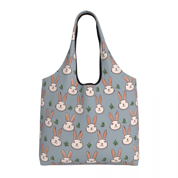 General Bunny Pattern Colorful Animals Canvas Shoulder Bag