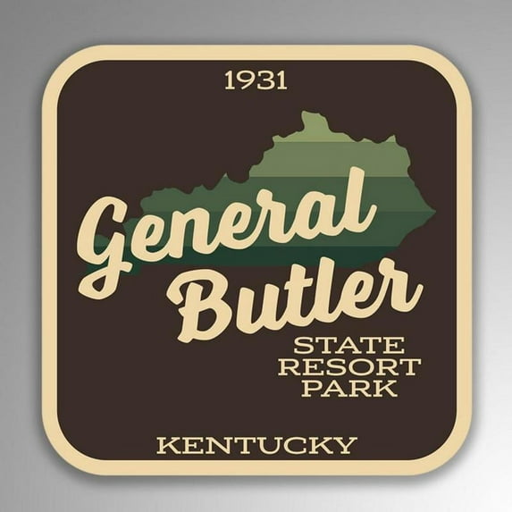 General Butler State Resort Park Decal Sticker | 4-Inches By 4-Inches | Vinyl Sticker | UV Protective Laminate | SP039
