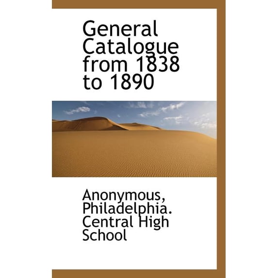 General Catalogue from 1838 to 1890 (Paperback)