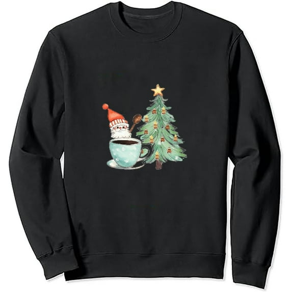General Christmas Snowman Sweatshirt Black
