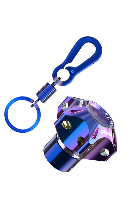 General Cnc Modified Burnt Titanium Key Head Racing Boat Hexagonal Burnt Titanium Key Head Key Chain