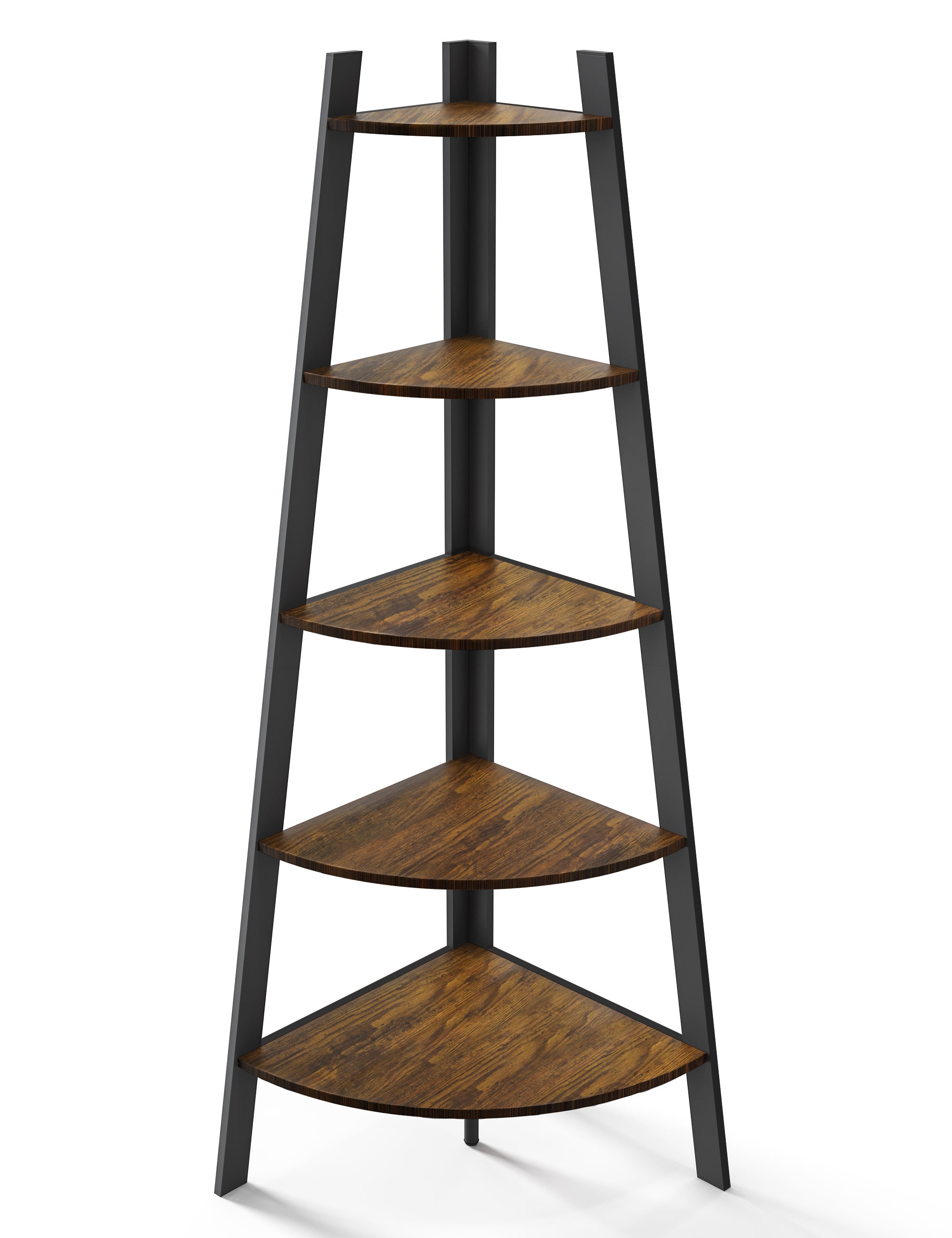 General Corner Shelf, 5 Tier Corner Shelf Tall Rustic Multipurpose