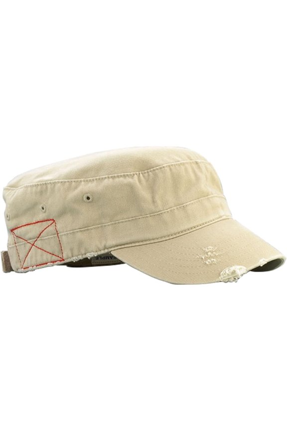 Cotton Distressed Washed Cadet Cap