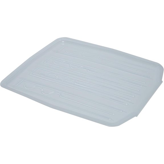General Countertop Draining Tray | Dimensions: 18"x 15"x 1"| Designed for Stand Alone Dish Racks | Durable | Prevents Water Build Up | Clear