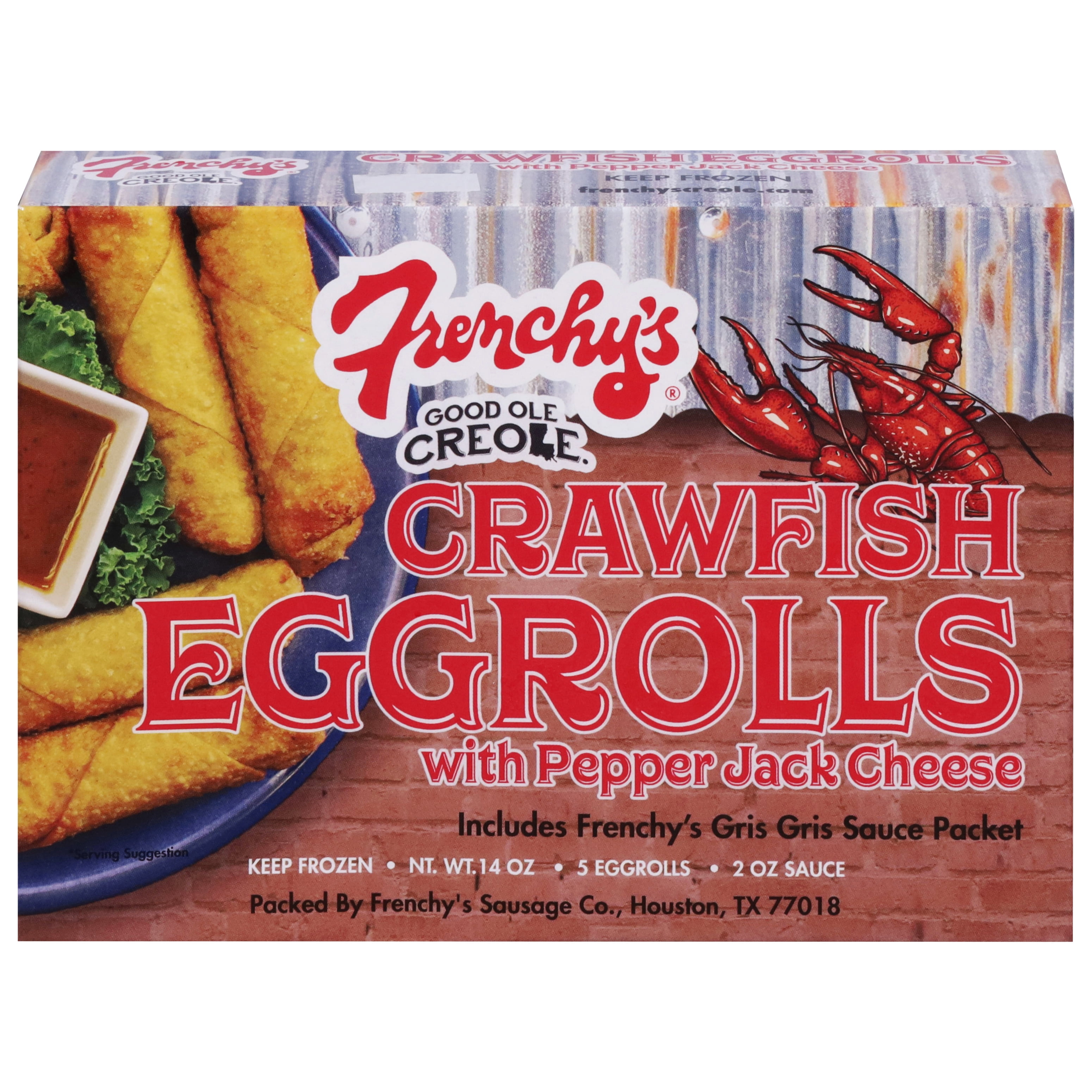 Frenchy's Crawfish Boudin Eggroll with Cheese & Sauce - Frozen Delight