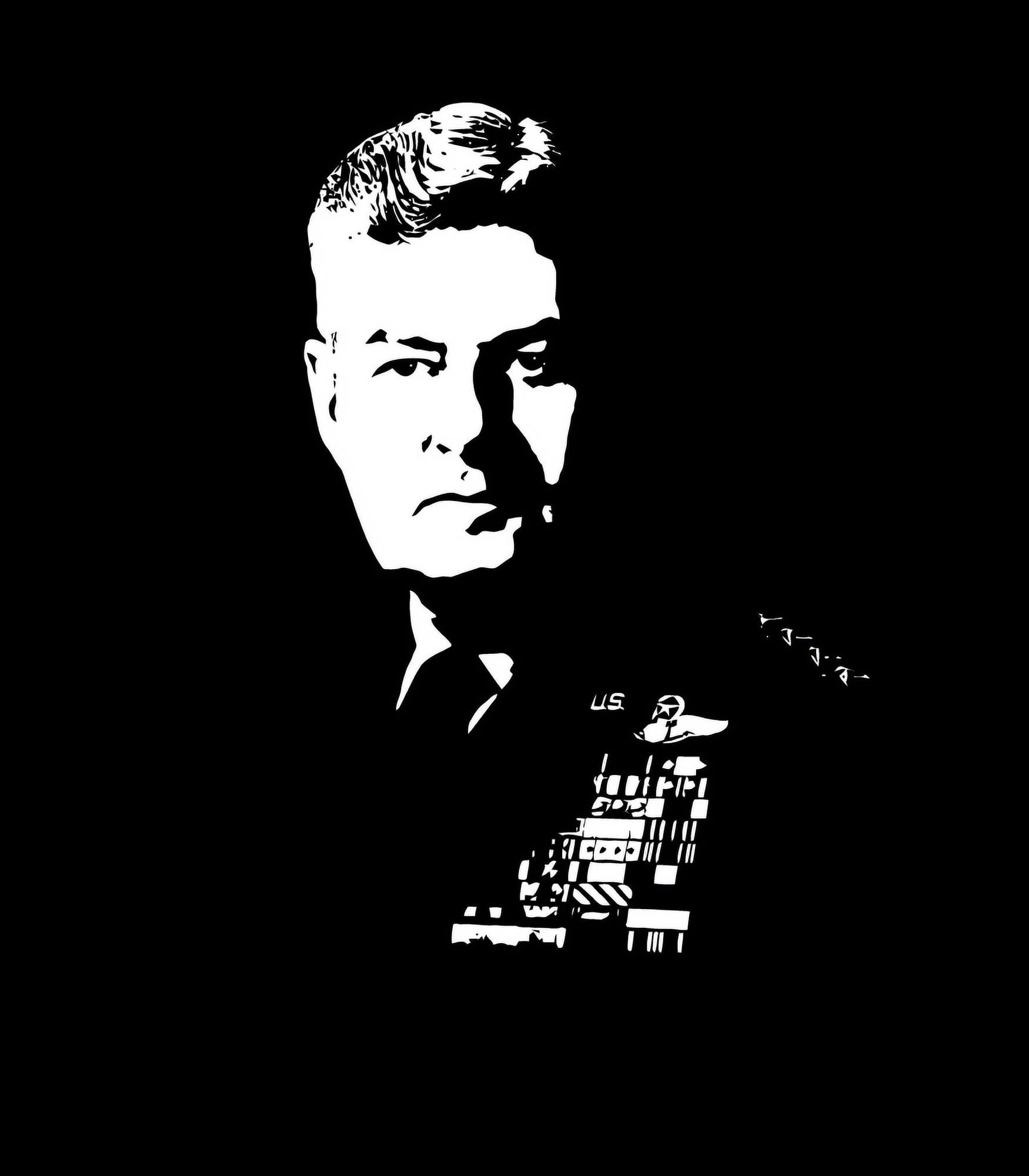 General Curtis Lemay vector portrait Canvas Art - John ParrotStocktrek Images (27 x 31)