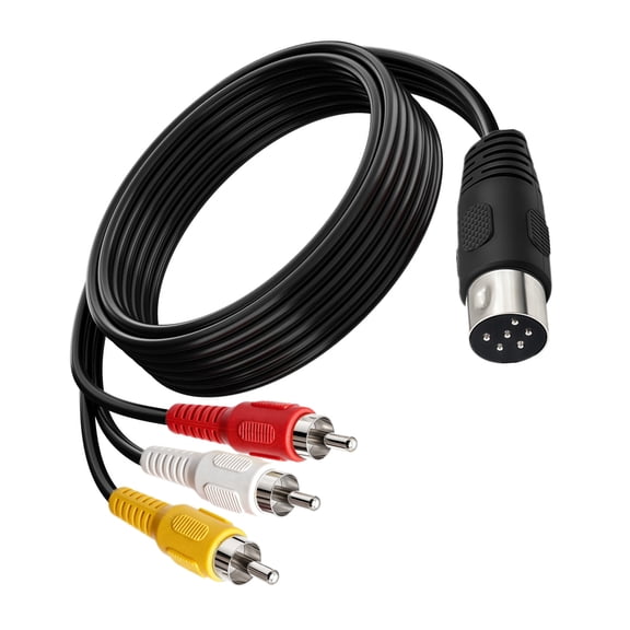 General DIN 6Pin To Adapter Cable PVC Sound Video Cord Simple Installs Suitable for Various Entertainment Systems