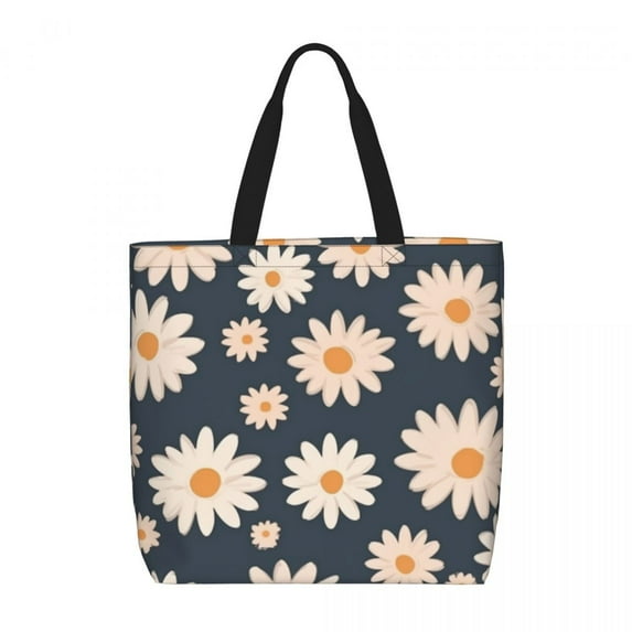 General Daisies Pattern Daisy Large Capacity Zipper Shoulder Convenience Bag