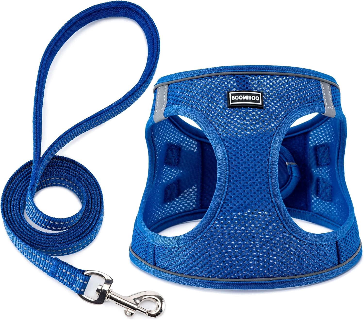 General Dog Harness with Leash Set, No Pull Adjustable Reflective Step-in Puppy Pet Vest Harnesses for Small Medium Large Dogs and Cats,Blue XS
