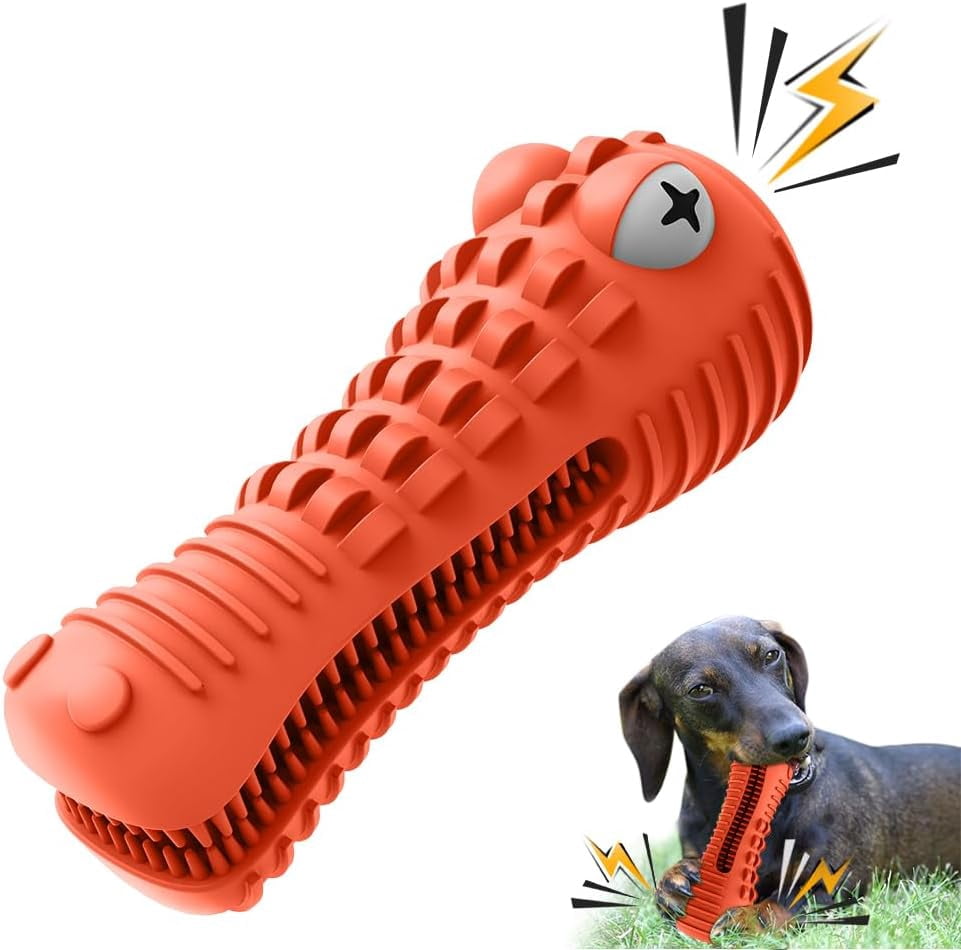 General Dog Toys for Aggressive Chewers Large Medium Breed, Indestructible Dog Chew Toys, Squeaky Interactive Tough Extremely Durable, Dogs Toothbrush Toys to Keep Them Busy