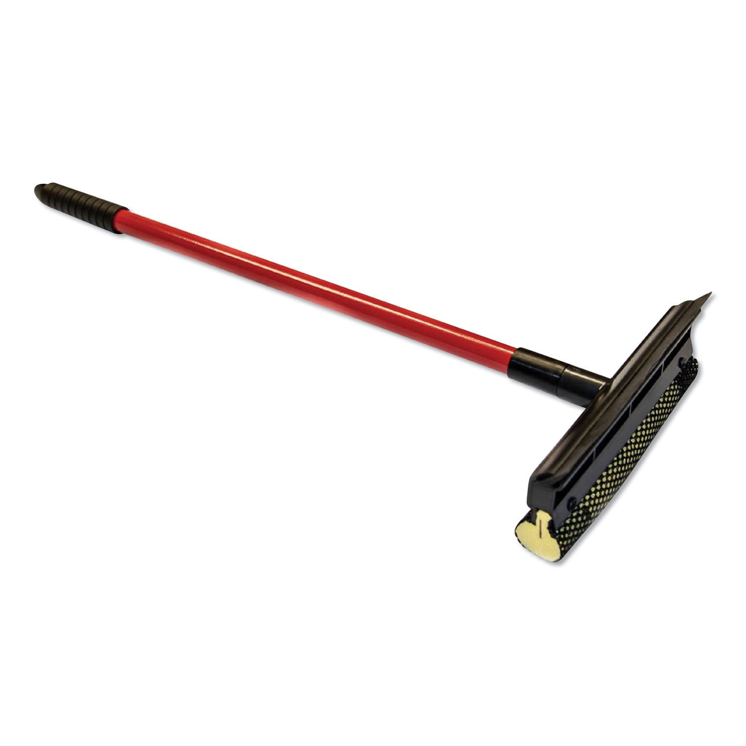 General-Duty Red and Black Metal Handle Squeegee with 8" Sponge Blade