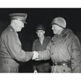 thumbnail image 1 of General Dwight Eisenhower Shakes Hands With Gen. George Patton At The Front In 1945. Patton Is In Battle Dress. Gen., 1 of 2