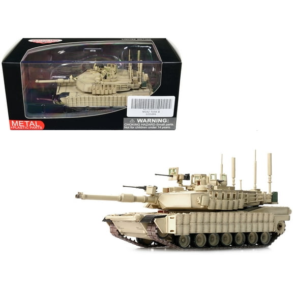General Dynamics M1A2 Abrams TUSK II MBT (Main Battle Tank) "Armor Premium" Series 1/72 Diecast Model by Panzerkampf
