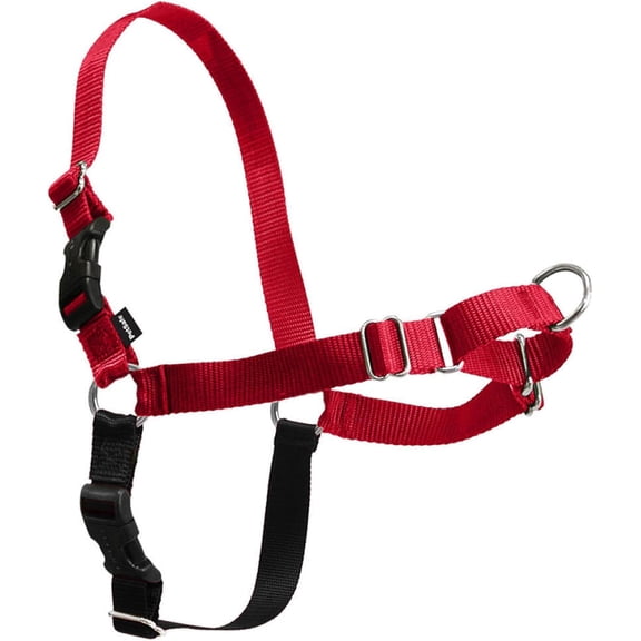 General Easy Walk No-Pull Dog Harness - Ultimate Harness to Help Stop Pulling - Pull-Free Walks - Take Control & Teach Better Leash Manners - Patented Martingale Loop Design - Red, Small/Medium