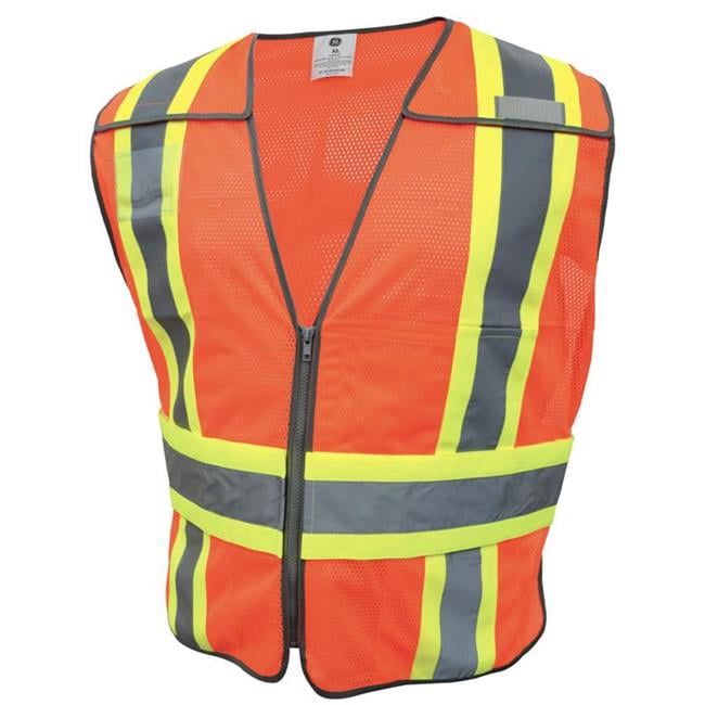 General Electric 2023049 Reflective Safety Vest, Orange - Extra Large