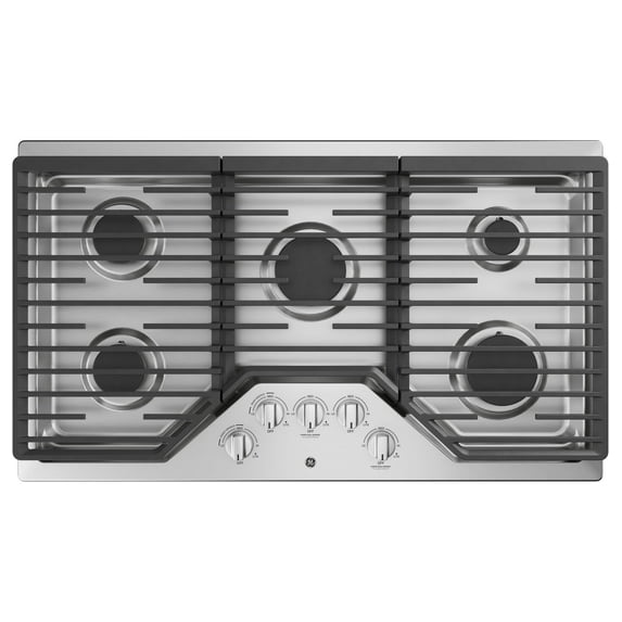 General Electric 36” Built-In Gas Cooktop in Stainless Steel with 5 Burners