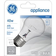 GE Incandescent 40 Watt Soft White A15 Appliance Bulb 1 Pack