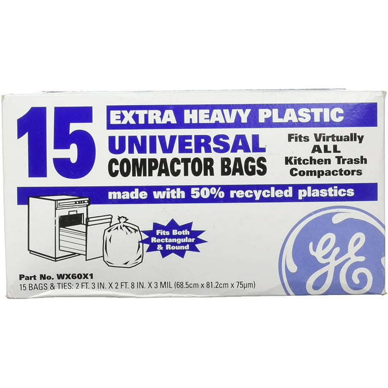 GE WX60X1 Genuine OEM Universal Trash Compactor Bags for GE Trash Compactors