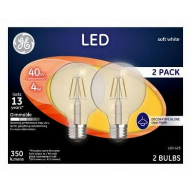 General Electric GE2PK 4.5W Day G25 Bulb 6 Pack