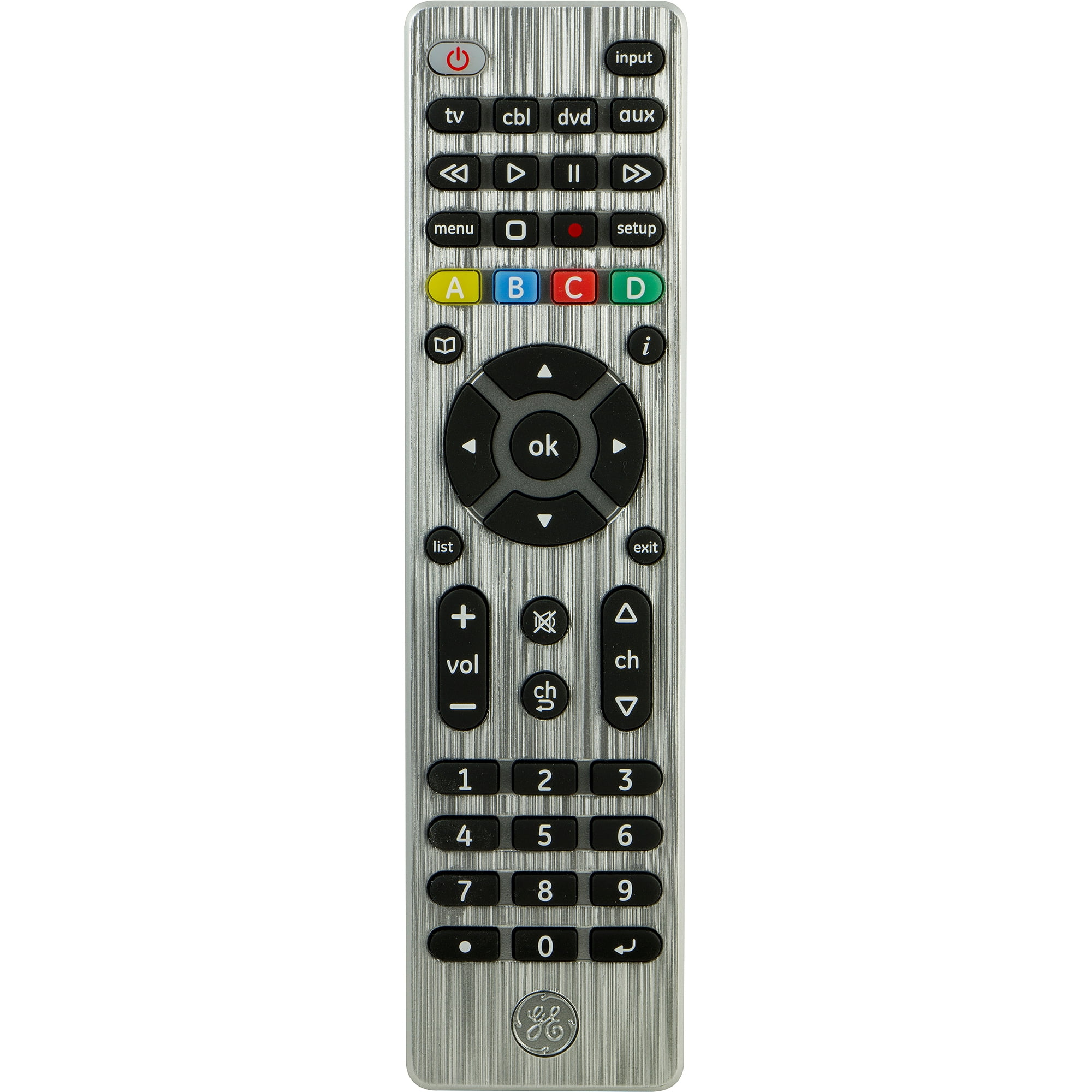 General Electric Ge Univ Remote, 4dev Brushed Silver