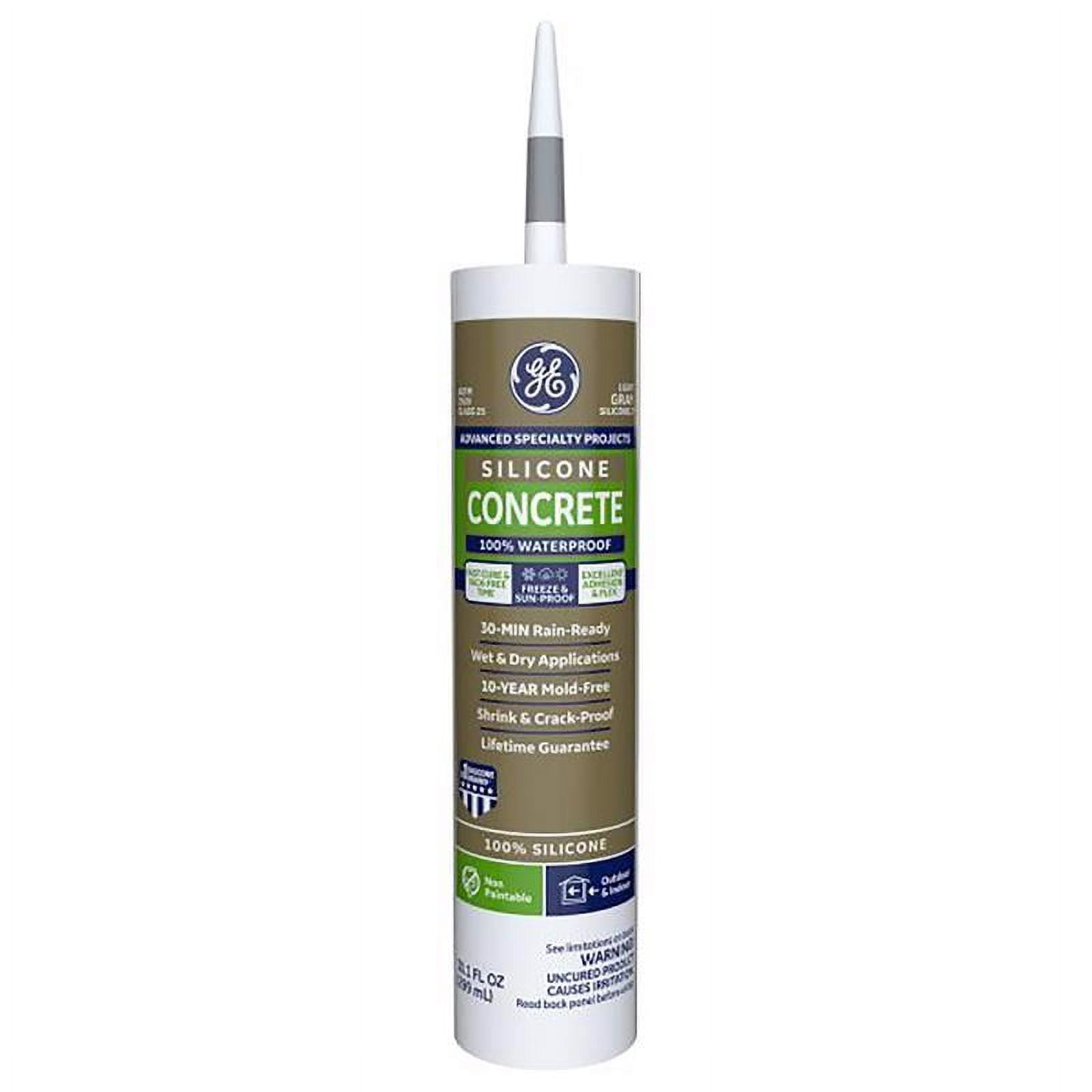 GE Silicone 2 Concrete Light Gray 10.1 oz Caulk