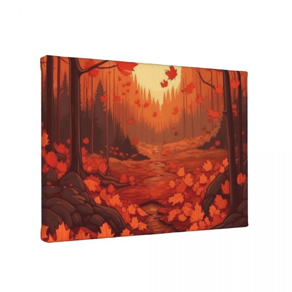 General Fall Forest Background, Yellow Maple Leaves Photography Backdrop, Autumn Thanksgiving Day Harvest Decoration Banner Photo (24) 20x30 Unframed