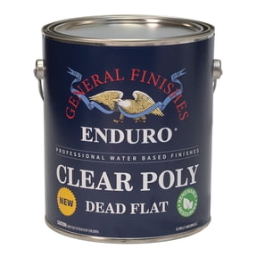 1 gal General Finishes B744-L Clear Enduro Poly Water-Based Topcoat Finish, Dead Flat
