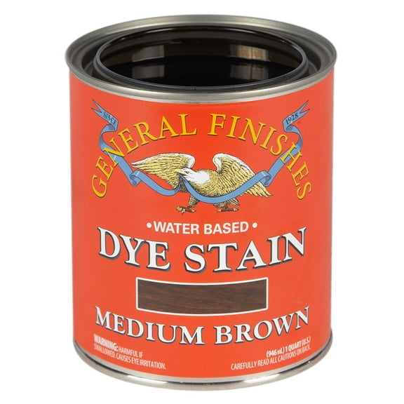 General Finishes Dye Stains, Medium Brown, Quart
