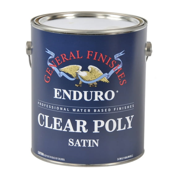 General Finishes Enduro Clear Poly Topcoat, Satin, Gallon
