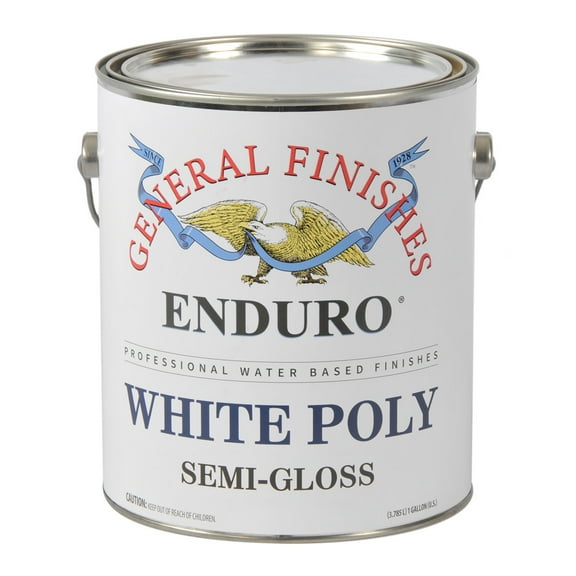 General Finishes Enduro Pigmented White Poly, Semi-Gloss, Gallon