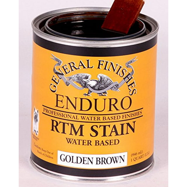 General Finishes Enduro RTM Water Based Wood Stain, 1 Gallon, Golden