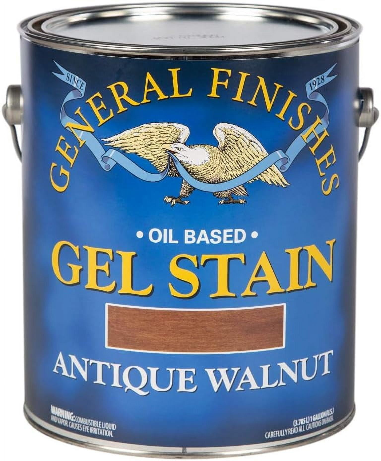 General Finishes Gel Stain, Oil Based, Antique Walnut, Gallon