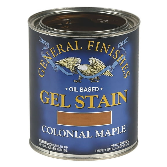 General Finishes, Gel Stain, Oil Based, Colonial Maple, Pint