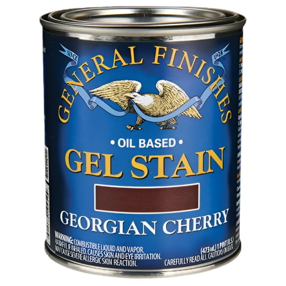General Finishes, Gel Stain, Oil Based, Georgian Cherry, Pint