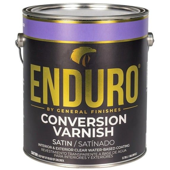 1 gal General Finishes CVS Clear Enduro Conversion Varnish Water-Based Topcoat with Part B NCO Catalyst, Satin