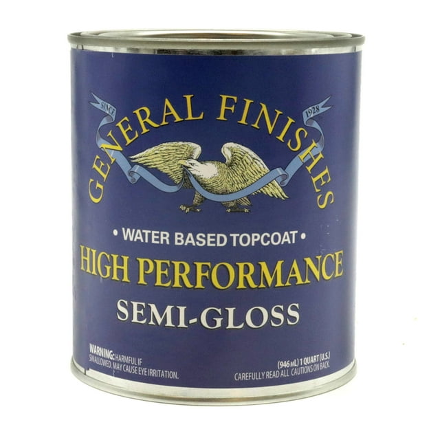 General Finishes High Performance Water Based Topcoat 1 Quart SemiGloss