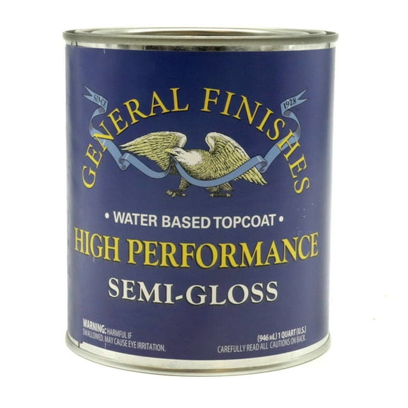 General Finishes High Performance Water Based Topcoat - 1 Quart - Semi-Gloss