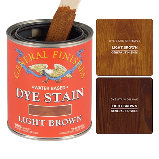 General Finishes, Water Based Dye, Light Brown, Quart