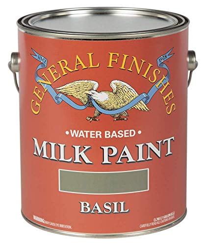 General Finishes Water Based Milk Paint, 1 Gallon, Basil Basil