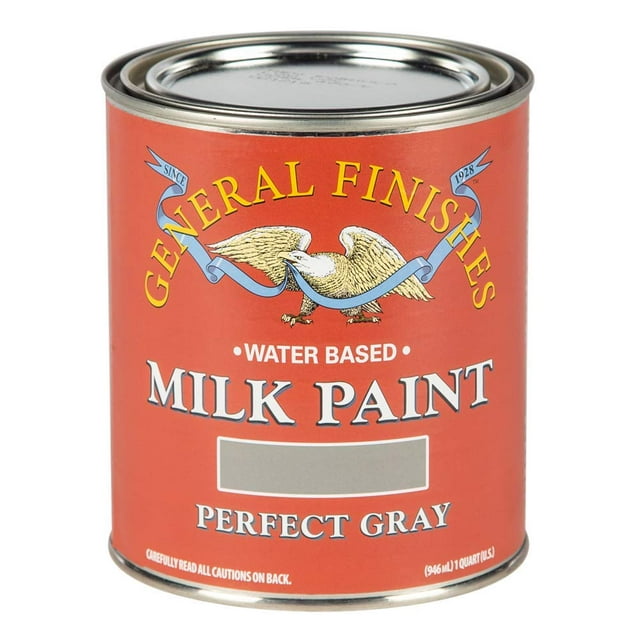 General Finishes Water Based Milk Paint, 1 Quart, Perfect Gray