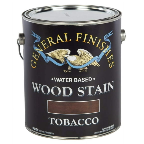 General Finishes Water Based Wood Stain, 1 Gallon, Tobacco