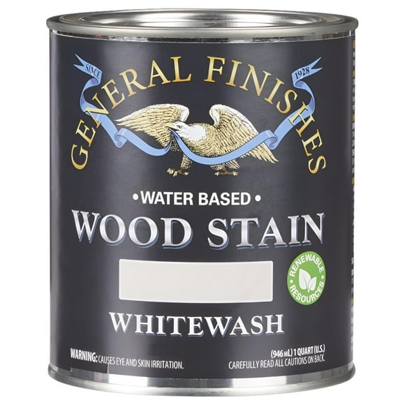 General Finishes Water Based Wood Whitewash Stain, Pint