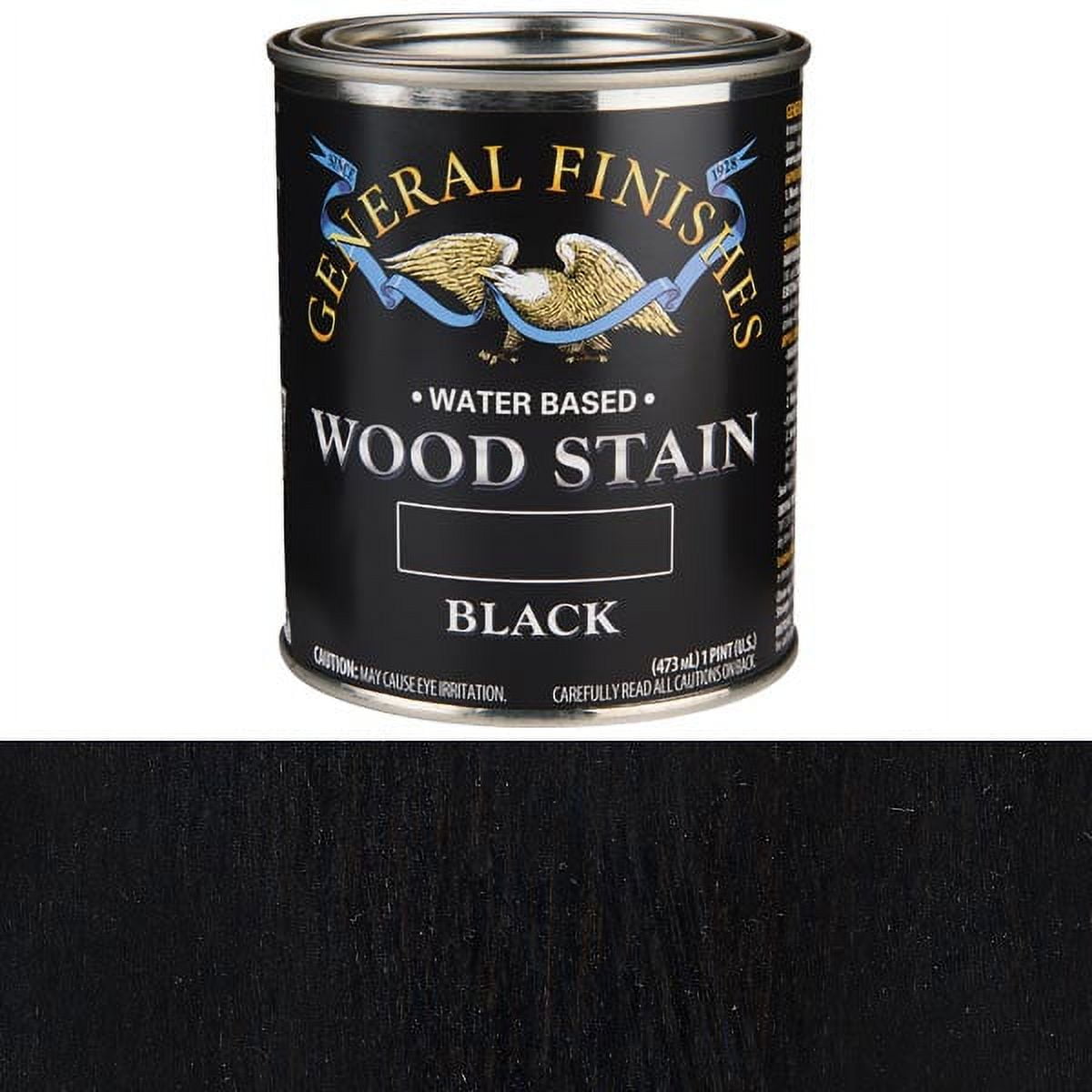 General Finishes Wood Stain, Water Based, Black Stain, Pint