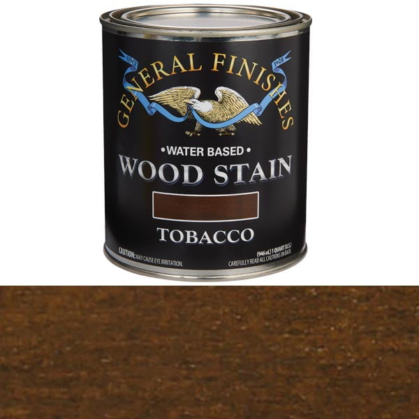tobacco color wood stain General Finishes Wood Stain, Water Based, Tobacco Stain, Quart