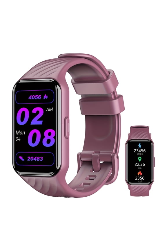 Fitness Tracker Watch Monitor, 1.47" Touch Screen Smartwatch With Pedometer Calorie Stopwatch For Women Men For IPhone/Android, Purple