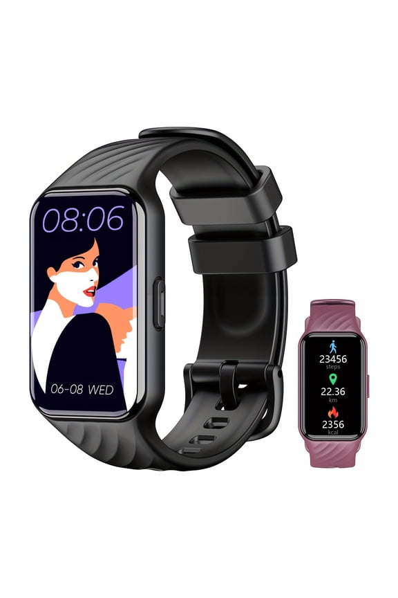 Fitness Tracker Watch Monitor, 1.47" Touch Screen Smartwatch With Pedometer Calorie Stopwatch For Women Men For IPhone/Android, Purple