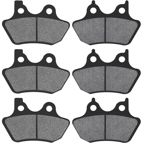 General Front & Rear Brake Pads Set for Harley FLHTCU-I Electra Glide Ultra Classic/FLHRCi Road King Classic/Touring FLHT 2000-2007 Dyna FXDLi Dyna Low Rider (Spoke Wheels) 2006 (Semi-metallic)