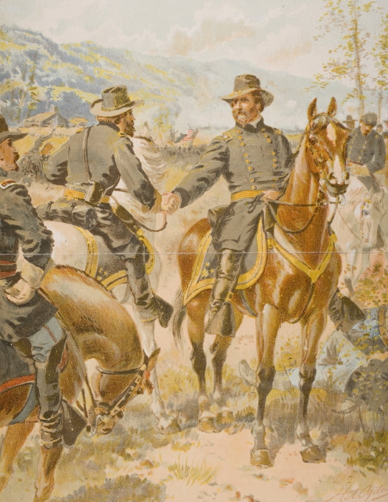 General George H Thomas At The Battle Of Chickamauga September 20 1863 Artist HA Ogden Canvas Art - Ken Welsh  Design Pics (12 x 16)